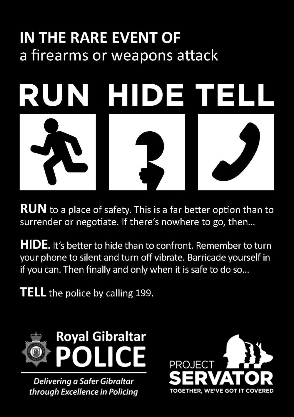 RUN, HIDE & TELL